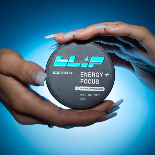 blip wintermint energy and focus pouches puck