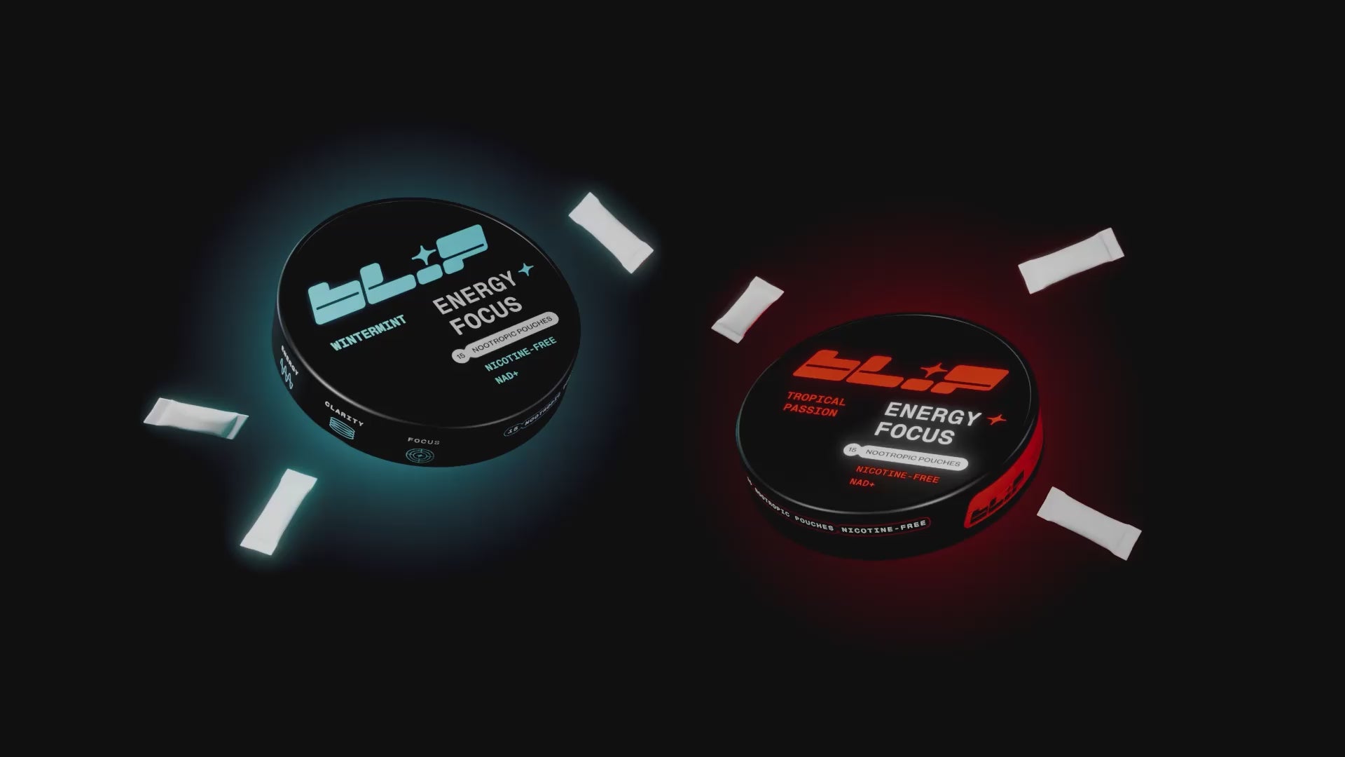 Load video: blip wintermint and tropical passion pucks